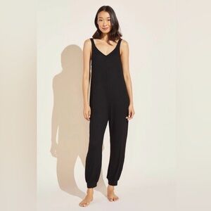 Eberjey Elon Bound V Jumpsuit In Black, Size M